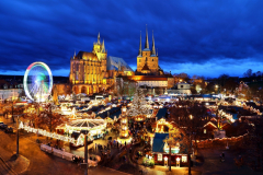 Weihnachtsmarkt Erfurt Blaue Stunde